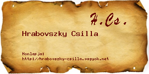 Hrabovszky Csilla névjegykártya